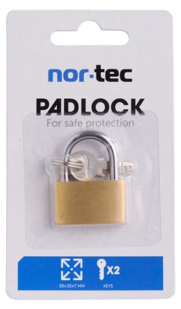 HÆNGELÅS 30MM MED 2 NØGLER