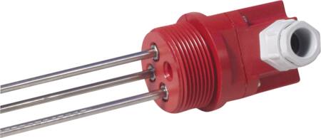 Elektrodeføler 1000mm 1 1/2"RG u/kabel 3 elektroder isolerede Nylon-hoved AISI316