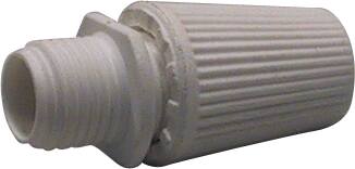 Klemnippel M10u gevind hvid