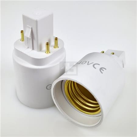 FATNINGSADAPTER PLAST G24Q-E27 4-PINS