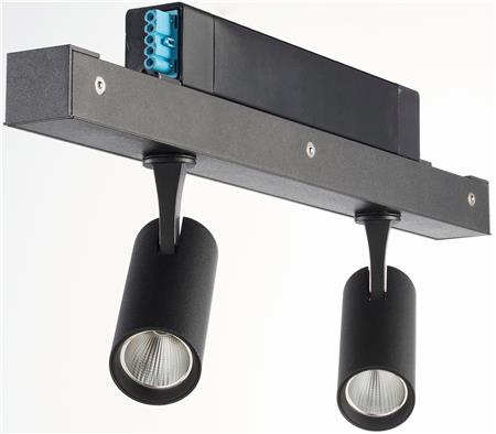 HYBRID SPOT 2X9W 4K 2X766LM SORT 36° DA