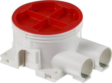 Indmuringsdåse m/rørtude (2xØ20) 1M D47