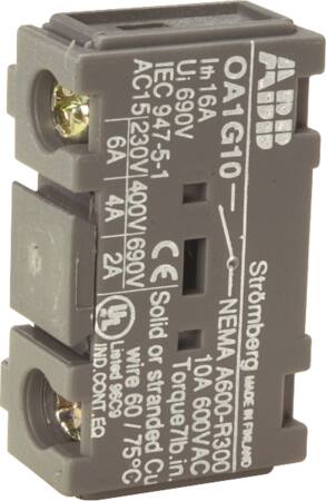 Hjælpekontakt 1 slutte for 16/125A afbryder OA1G10