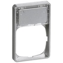 LK Fuga ramme Baseline 50 1½m m. tekstfelt - stålmetallic