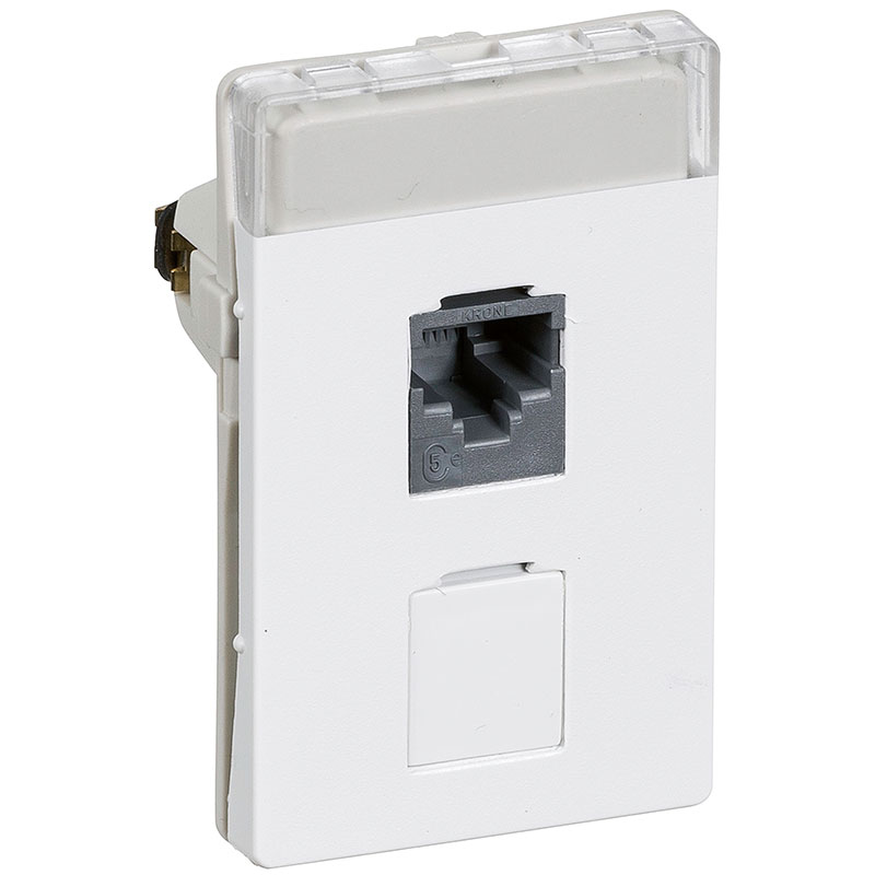 LK Fuga dataudtag rj 45 T3 m.1 stik.cat 5 hvid