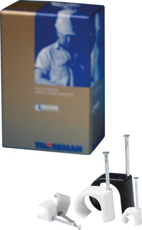 Clips TC-C5M 8-12 mm hvid I PAKKER a 100