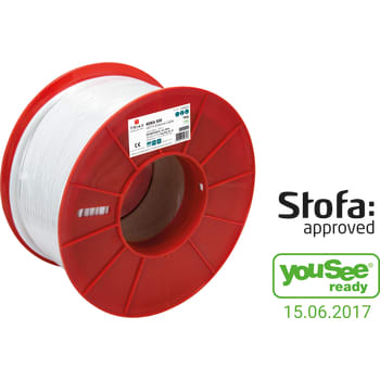 Antennekabel ø6,8mm hvid- 100 meter