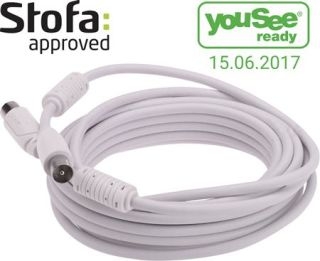 forlængerkabel 5Mhvid yousee/stofa