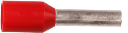 ISO. TERMINALRØR 1,5MM² L18 RØD