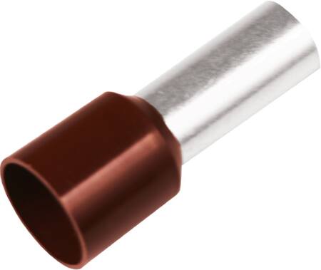 Isoleret terminalrør A25-22ET 25mm2 L22 Brun