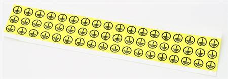 MÆRKE:JORD I RING 13X13MM GUL