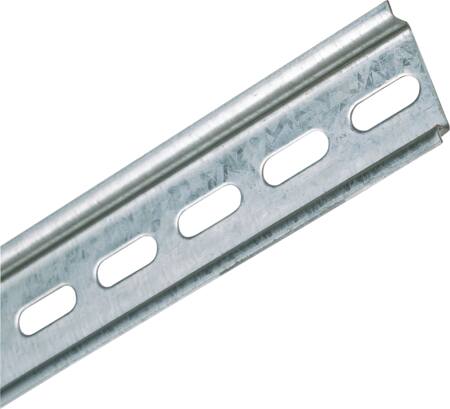 DIN-SKINNE 7,5MM HØJ 6,3X18MM HUL 3M.