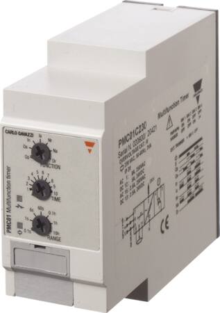 Tidsrelæ Multifunktionstimere 230VAC 2-polet 01s-100t Stikben