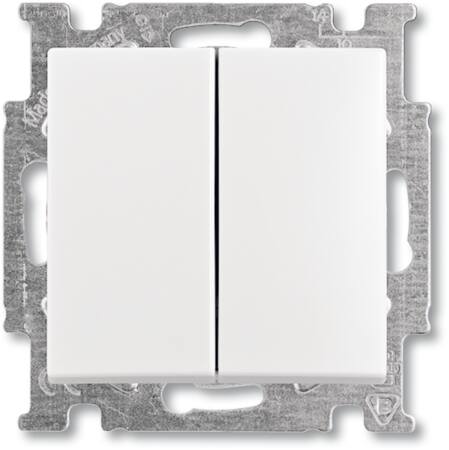 ABB-basic55 Kroneafbryder blank hvid 10A 1 modul leveres inklusive tangenter