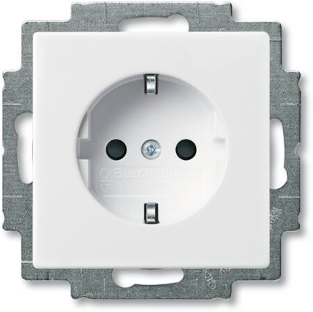 B55 SCHUKO-STIKKONTAKT, BLANK HVID