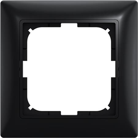 B55 Ramme 1 modul mat sort