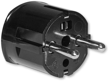 SCHUKO STIKPROP, 16A, SORT