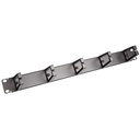 Kabelordner 19" 5 ringe sort 1HE