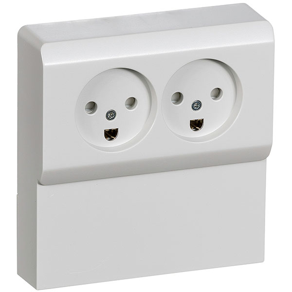 OPUS 66 standard stikkontakt panel udv dob lysegrå