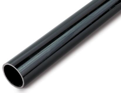 STÅLRØR 20 MM SORT LAKERET METAL 3 METER (Sælges kun i hele længder)
