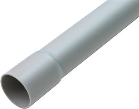 PLASTRØR HALOGENFRI 20MM MED MUFFE GRÅ