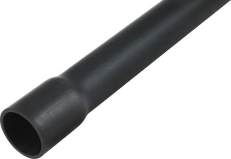 PLASTRØR HALOGENFRI 50MM MED MUFFE SORT