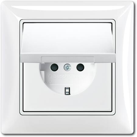 B55 Schuko-stikkontakt IP44 blank hvid