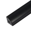 Alu profil 2 sort med sort cover - 2500mm hjørneprofil