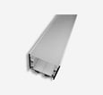 Alu profil 20 hvid med opal cover - 2500mm påbygningsprofil