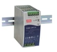 Trefaset industriel DIN-skinnestrømforsyning, 92%, 24V, 10A, 240W, Justerbar, Mean Well