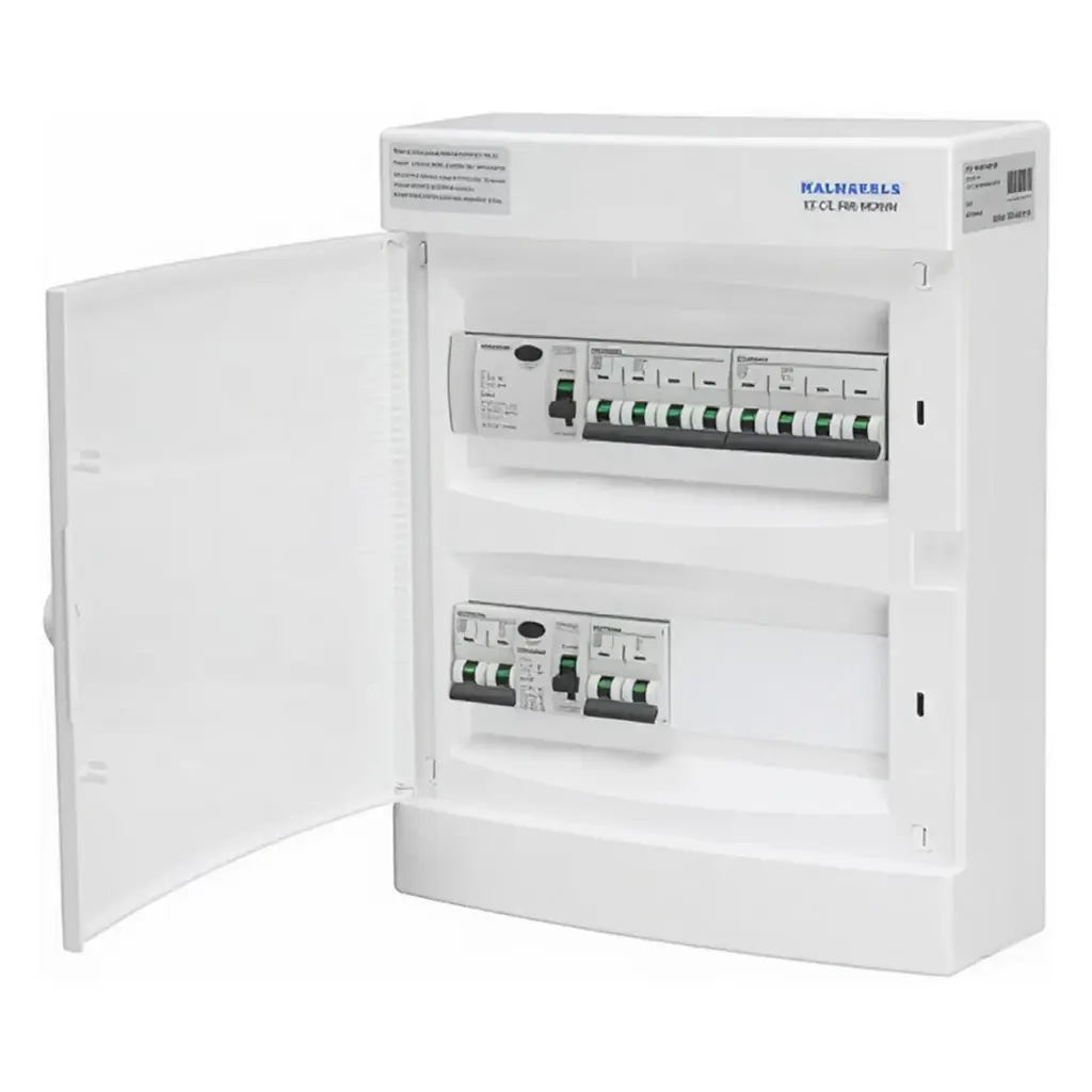 Færdigmonteret gruppetavle – 1x16A 3P+N + 1x10A 3P