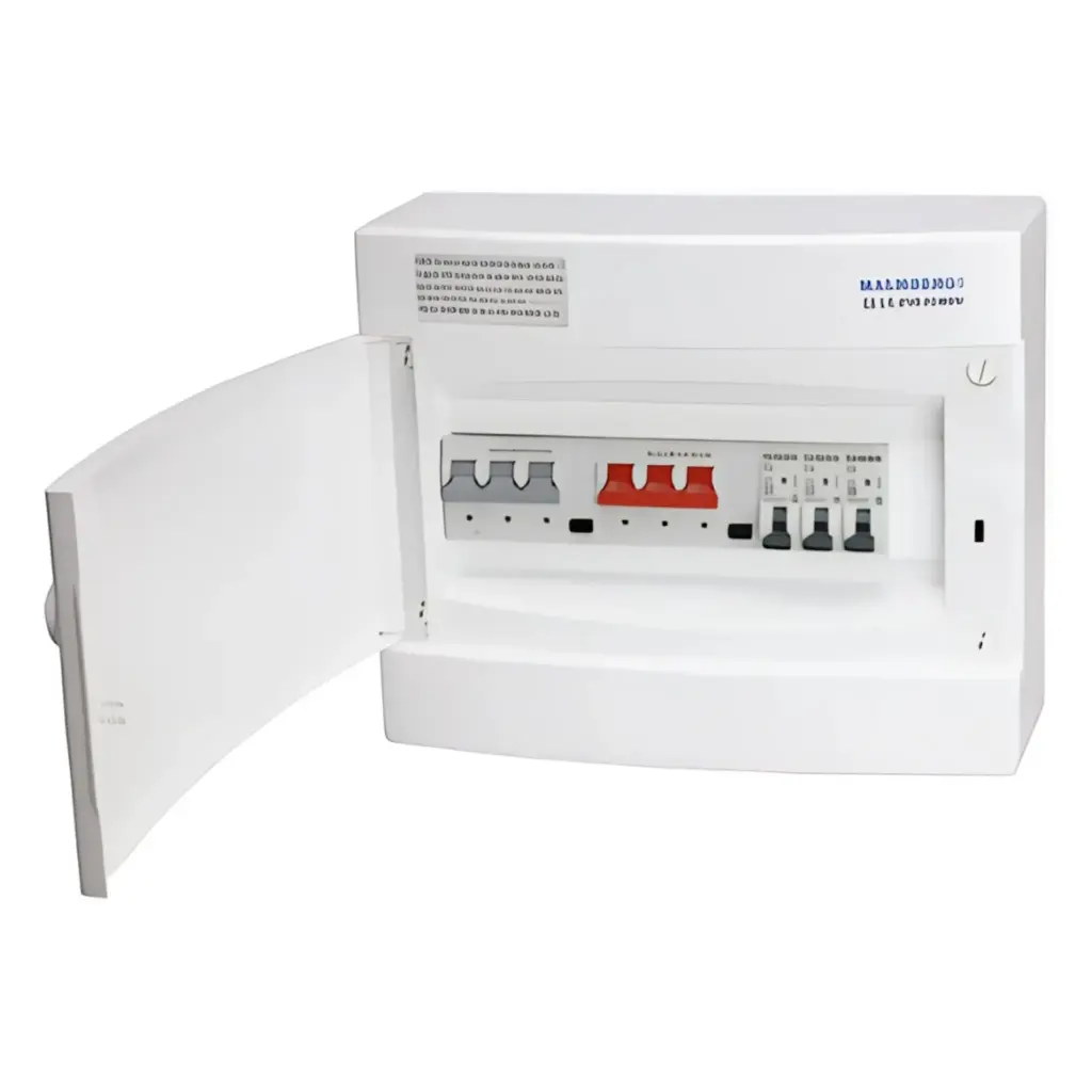 Færdigmonteret gruppetavle - 1xKombi 16A 3P+N + 1xKombi 10A 3P+N + 3xKombi 10A 1P+N