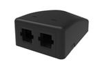 Office Box 2 port sort - universal anvendes både til SYSTIMAX M-serien og NETCONNECT keystone