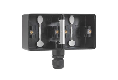 UNDERLAG 2-MODUL, 1X M20, IP55, SORT