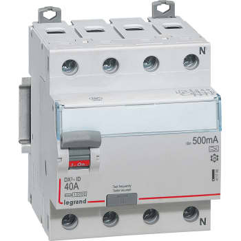 Fejlstrømsafbryder DX3 PFI 40A 100mA, 4P, 4M, 10kA, type A