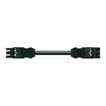 Mellemkabel 2M PVC Eca hun/han 3-polet sort