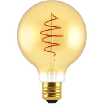LED-Deko E27 G95 Spiral Globe 5W, dæmpbar, guld