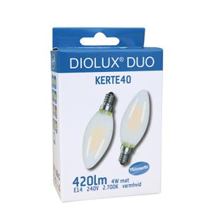 DIOLUX DUO KERTE40 4W mat 827 E14 420lm 320°