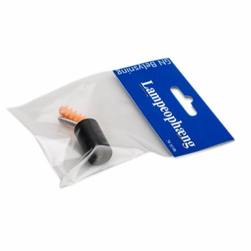 Ledningsophæng m/aflastn. sort mat