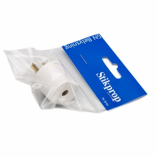 Lampe stikprop m/jord hvid