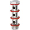 Push on fitting-triple banjo bolt-1/4 thread 1631 03-1/4  RAPID FITTING