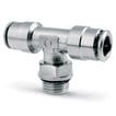Push in fitting-swivel branch tee-6mm tube -1/8 thread 6432 6-1/8  SUPER-RAPID FITTING