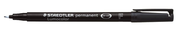 OHP-pen Lumocolor sort F 06mm 318-9 permanent 1 stk