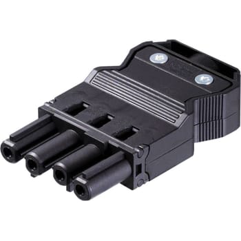 GST18i4 Stik Skrue Hun 4P 1,5-2,5mm² Ø9,5-11,5 mm Sort