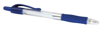Kuglepen m. trykknap blå