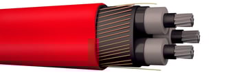 Mellemspændingskabel PEX-AL-CT RM 3X240/35 rød 12KV