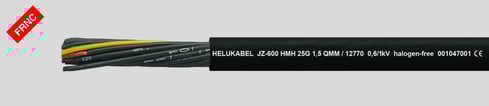 Styrekabel JZ-600 HMH 3G1,5  afmål
