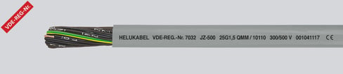 Styrekabel OZ-500 12X0,5  afmål