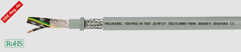 Styrekabel JZ-HF-CY 4G1,5 afmål