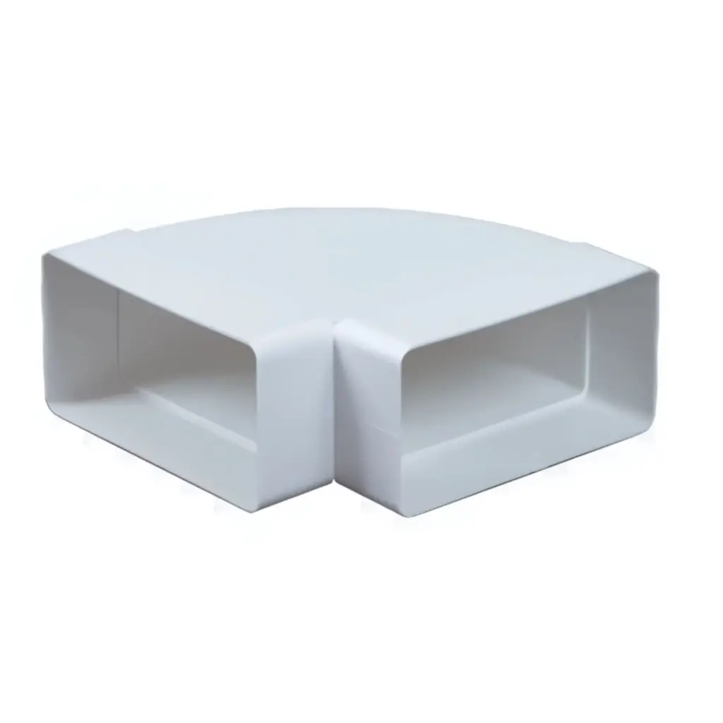 Horisontal bøjning 90° til flad kanal 55x110 mm